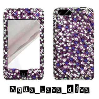 Purple Crystal Bling Pearl Case For Ipod Touch 2nd 3rd  