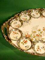B303 Art Nouveau Serving Tray with 12 matching Coasters  