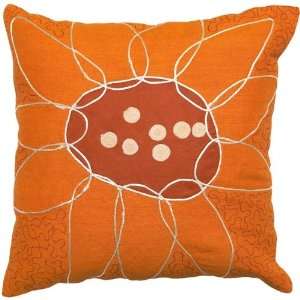   Pillow in Golden Ochre and Copper Penny with Down Fill   22 x 22