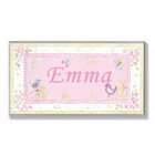 The Kids Room Ditzy Floral Pink and Green Personalized Plaque