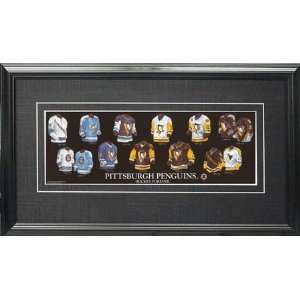  Pittsburgh Penguins Framed Jersey Evolution Print: Sports & Outdoors