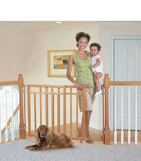 Summer Infant Stylish&Secure® Deluxe Top of Stairs Gate with Dual 