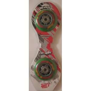  The Wave Replacement Wheels   Green with Red Design 