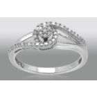 sterling silver round diamond heart promise ring 1 10 cttw brand new