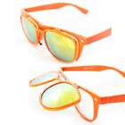None Fashion Wayfarer Sunglasses 300 Orange Glassy Frame 2 layer