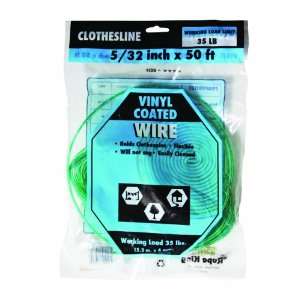 Rope King PVC#550G Vinyl Coated Wire Clothesline 5/32 inch x 50 feet 