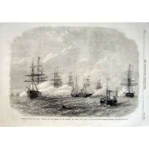   & Fench Ships Port Said Opening Suez Canal 1869