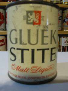 Gluek Stite Malt Liquor Beer Can Flat top 8oz Minnesota  