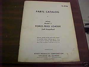 ATHEY MODEL 3 FORCE FEED LOADER PARTS MANUAL  
