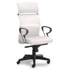 Zuo Modern ECO Office Chair   White Faux Leather   White   53H x 24 