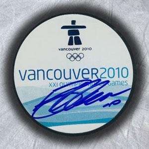   Autographed Puck   2010 Olympic Games Canada   Autographed NHL Pucks