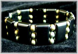 Triple Magnetic Bracelet with Metallic Beads6.5 to 11  