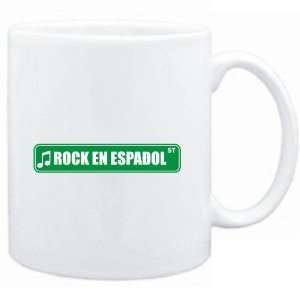  Mug White  Rock En EspaÃ°ol STREET SIGN  Music Sports 