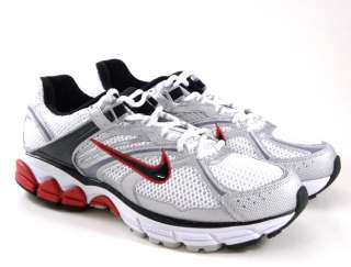   White/Silver/Gray/Red Running Trainers Gym/Work Men Wide Shoes  