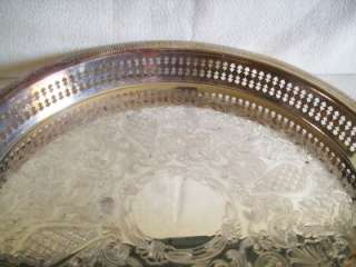 Silverplate Newport by Gorham Round Serving Tray Platter  