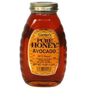 Gunters Avocado Pure Honey, 1 LB  Grocery & Gourmet Food