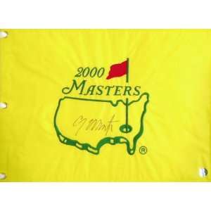   Colin Montgomerie Autographed 2000 Masters Golf Pin Flag Sports