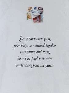 Friendship Greeting Card Patchwork Quilt, Goldfinches 676944500052 