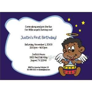  Angel Boy 1 (brown Skin) Party Invitations Toys & Games