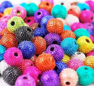 Lots 12Pairs 12Colors 43MM Hinged Hook Earrings 10MM Charms Disco Ball 