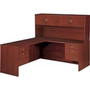 Hyperwork Right L Shaped Office Desk with Hutch 