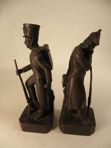 TWO FRENCH BRONZE NAPOLEONIC WAR SOLDIERS  