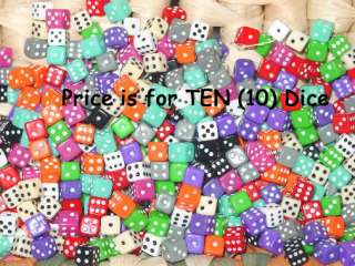 Little Guys, 10 Tiny 5mm Dice, Great for Play, Crafts  