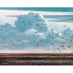  Jim Harrison   Geese Over Marsh Signed Open Edition Canvas 
