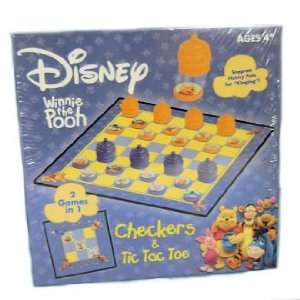   Checkers & Tic Tac Toe Game Winnie the Pooh Edition Toys & Games