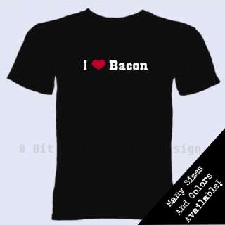 Love Bacon T Shirt Food Funny Breakfast Club S  2XL  