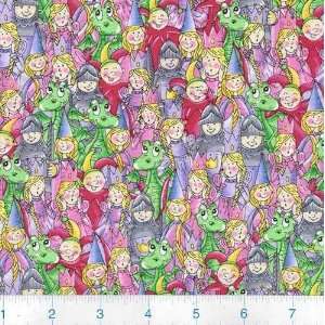  45 Wide Fairy Tale Crowd Fabric By The Yard Arts 
