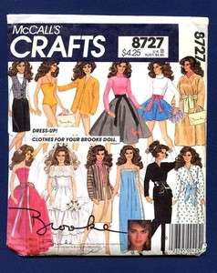 Clothes Pattern For Brooke Doll Wardrpbe McCalls 8727  