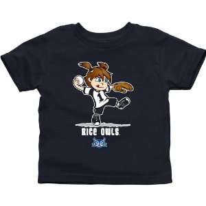 Rice Owls Toddler Girls Softball T Shirt   Navy Blue