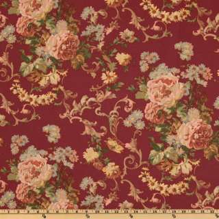 Ralph Lauren Briarcliff Crimson Garden Floral Fabric  