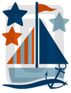 NAUTICAL SAILBOAT BOAT BABY NURSERY WALL STICKERS DECAL  
