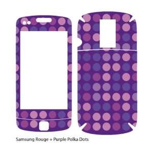 Purple Polka Dots Design Protective Skin for Samsung Rogue 