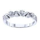 Sea of Diamonds 1/4 Carat Diamond 14k White Gold Promise Wedding Ring 