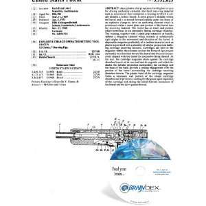  NEW Patent CD for EXPLOSIVE CHARGE OPERATED SETTING TOOL 