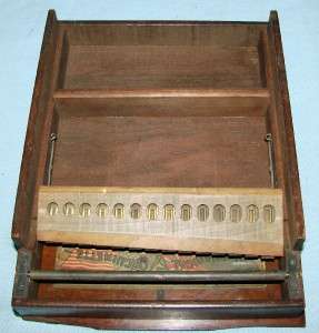   MECHANICAL ORGANETTE REED TYPE ROLLER ORGAN w/ 3 New Music Rolls