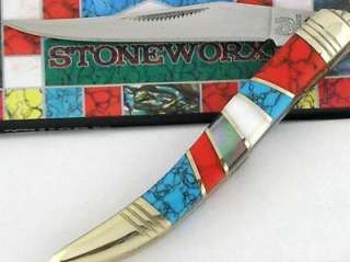 Rough Rider Custom Toothpick Stoneworx Turquoise Knife  