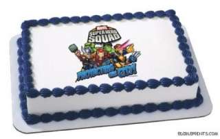 Super Hero Squad Edible Image Icing Cake Topper  
