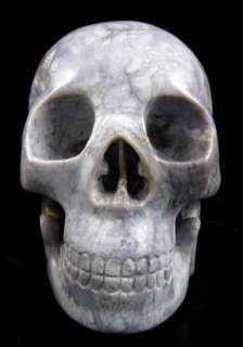 Powerful Purple Bishop Jasper Hand Carved Crystal Skull  