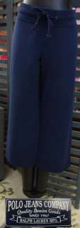 Polo Jeans Co NEWPORT NAVY BLUE Capri Sweat Pants S NWT  