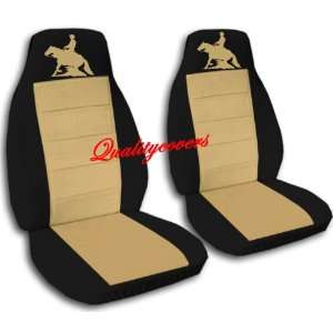 Black and tan Reining Horse seat covers. 40/60 split seat covers for 