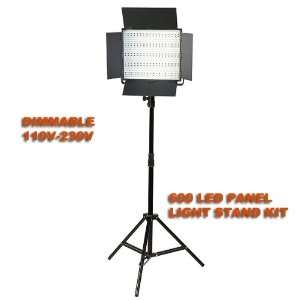  ePhoto Dimmable 600 LED Panel Light Stand Combo Kit 100V 