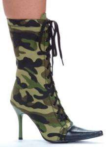 Ellie Shoes 457 CAMO Army Military Womens Costume Boots  