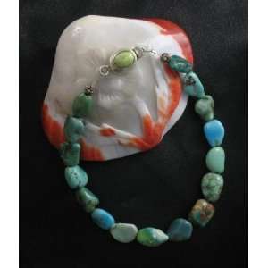 AAA STERLING SILVER CARICO LAKE TURQUOISE BRACELET 