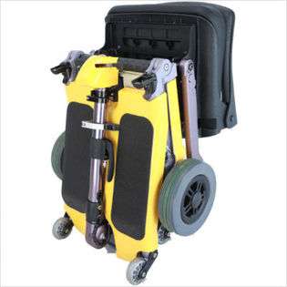 FreeRider Luggie Luggage Travel Folding Scooter Cart Includes Suitcase 