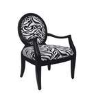 Royal Manufacturing Black Frame Chair with Zebra Fabric