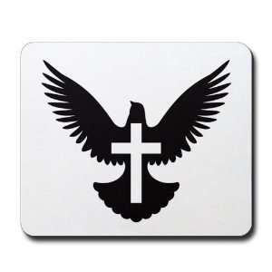    Mousepad (Mouse Pad) Dove with Cross for Peace 